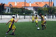 Peter and Paul play soccer in Costa Nova with the Ilhavo team.